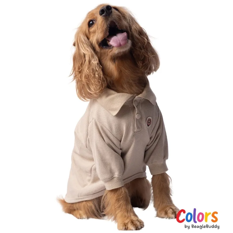 Camiseta Polo Beige - BeagleBuddy